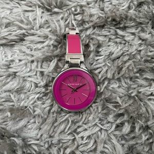 Pink and Silver Anne Klein Watch